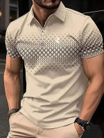 Camisa Polo De Golf Para Hombres Casual Verano Manga Corta Impresión 3D Micro Elástica Polyester Ropa Diaria Para Exterior - details 3