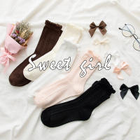 Calcetines De Mujer Con Volante Y Lazo Para Cosplay Y Accesorios De Ropa Media Almohadilla Cómoda Regalo Para Niñas - details 0
