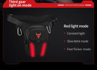Bolsa De Pierna Para Motocicleta Impermeable Con Luz LED Bolsa De Cintura Para Motocicleta Y Bicicleta Deporte Al Aire Libre Bolsa Transversal Para Móvil - details 4