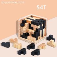Rompecabezas 3D Cubo Luban Juguete Educativo De Madera Interlocking Para Niños Juego De Desarrollo Cerebral Regalo Para Niños - details 1