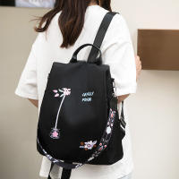 Mochila Antirrobo para Mujeres y Chicas 12 L, 2 in 1 Impermeable Bolso Mujer Ligero Con Bordado, Gran Capacidad Casual Mochilas Escolares Ligeras y Elegantes para Viaje Trabajo - details 2