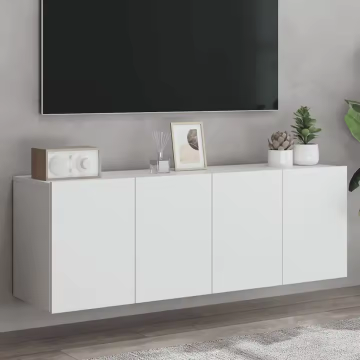 Muebles para TV de pared 2 unidades blanco 60x30x41 cm - 1
