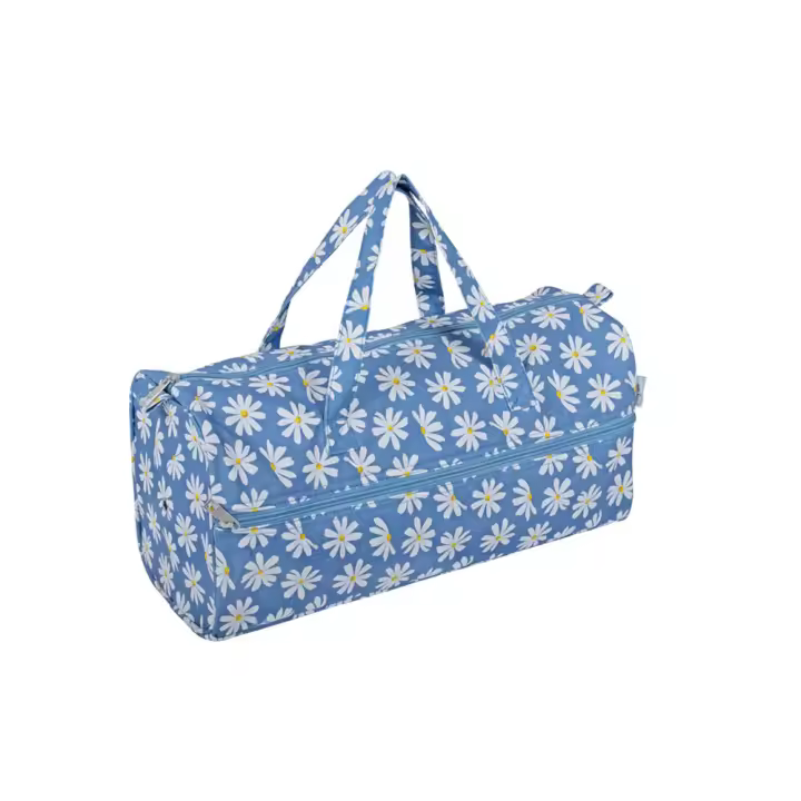 SEW EASY - MR4698/649 Bolsa para labores de punto, ovillos y agujas realizado en un original y colorido estampado de margaritas con unas dimensiones de 45x18x18cm - 1