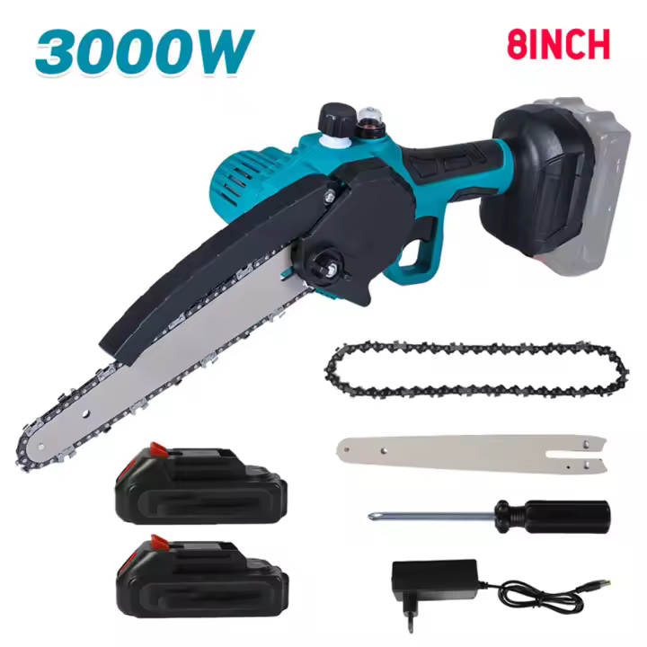 8 pulgadas 3000W cadenasierras eléctricas inalámbricas sierra de poda de jardín para Makita 21V batería - 1