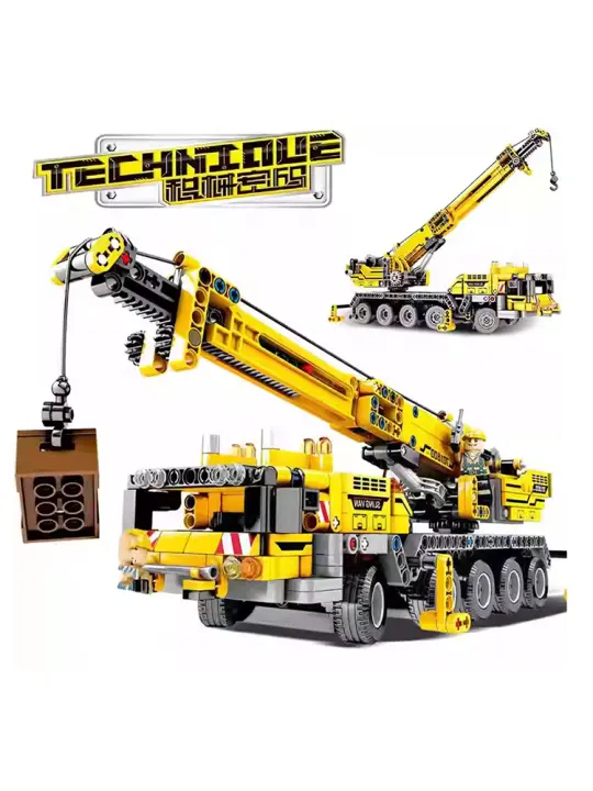 Bloques De Construcción Para Niños Camión Grúa Móvil Tecnología Juguete De Asamblea Regalo De Vacaciones Plástico ABS Tamaño Pequeño Compatible Con Lego - 1