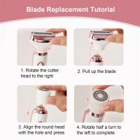 Epilador Eléctrico Para Mujer 4 En 1 Peluca Eliminación Painless Portátil Lady Shaver Para Cejas Nariz Orejas Cara Cuerpo Armpita Bikini - details 5