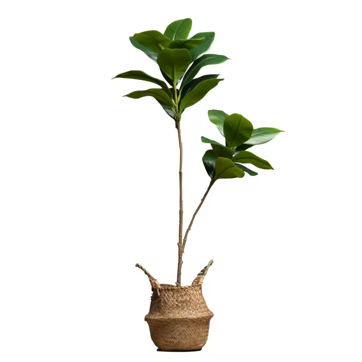 Arbusto De Magnolia Artificial De 105cm Con Dos Cucharas Falsas Hojas Verdes De Plástico Para Decoración De Jardín Y Hogar - 1