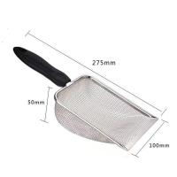 Cuchara De Arena Para Gatos Fine Pores De Acero Inoxidable Resistente Al Rusticidad Tamaño 2X2mm Para Limpieza De Residuos De Mascotas - details 2