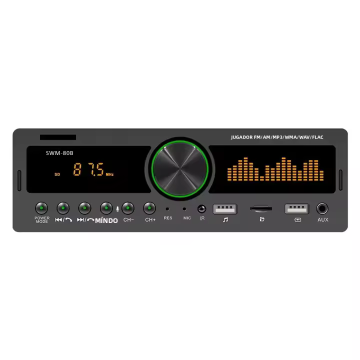 Reproductor De Audio Para Coche Con Bluetooth TF USB Radio FM AM AUX 1 DIN SWM-80A Localizador Único Accesorios Portátiles Para Coche - 1