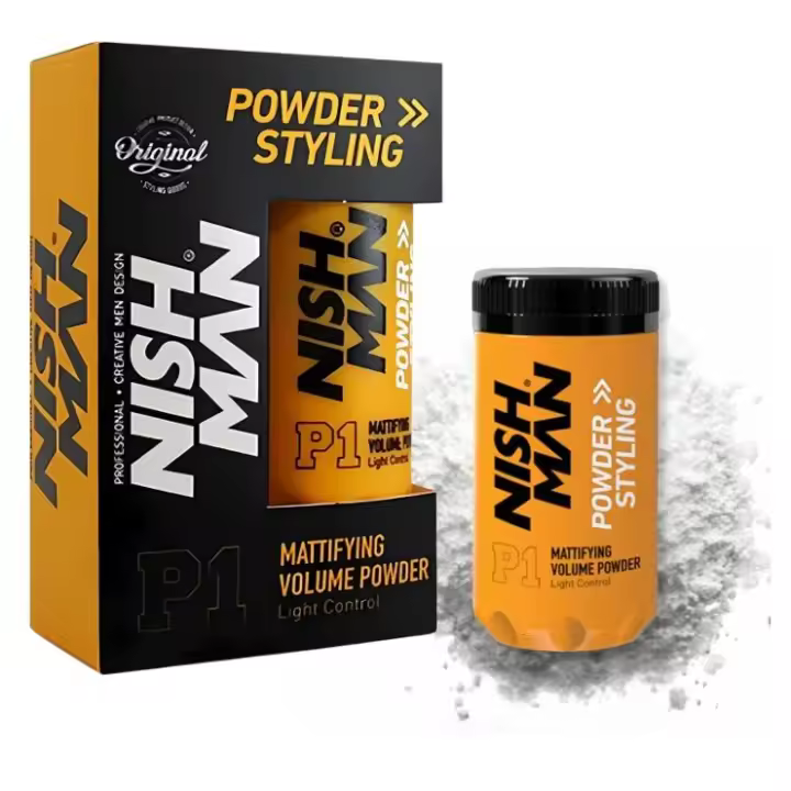 NISHMAN Polvo de Peinado P1 - Mattifying Volume Light Control 20g - Máximo Aumento de Volumen y Textura - Polvo de Peinado Perfecto para Fijación Flexible y Acabado Mate - 1