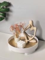 Vajilla De Almacenamiento Redonda Nórdica De Madera Para El Hogar Decoración De Escritorio Joyería Perfume Cosméticos Llaves Placa De Madera Para El Hogar - details 10
