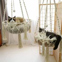 Nueva Hamaca Para Mascotas Gato Silla Colgante Tejida a Mano Con Alambre De Algodón Cesta Colgante Para Gatos Y Gatitos Juguete Colgante Para Interiores Suministros Para Mascotas - details 1