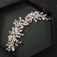 Banda De Pelo Para Novia Con Strass Perlas Y Flores Accesorios De Boda Para Mujeres Tamaño M Accesorios De Fiesta - details 1