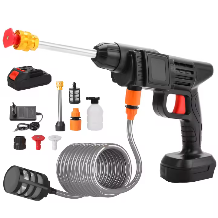 21V Cordless High Pressure Car Wash Gun 50BAR Foam Gun Spray Spray For Car Home Garden Clean - 1