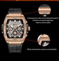 Reloj De Cuarzo Deportivo De Lujo Para Hombre ONOLA 2024 Estilo Clásico Cuero Auténtico Multi Funcional Resistente Al Agua Con Luz Útil Para Todos Los Días - details 10