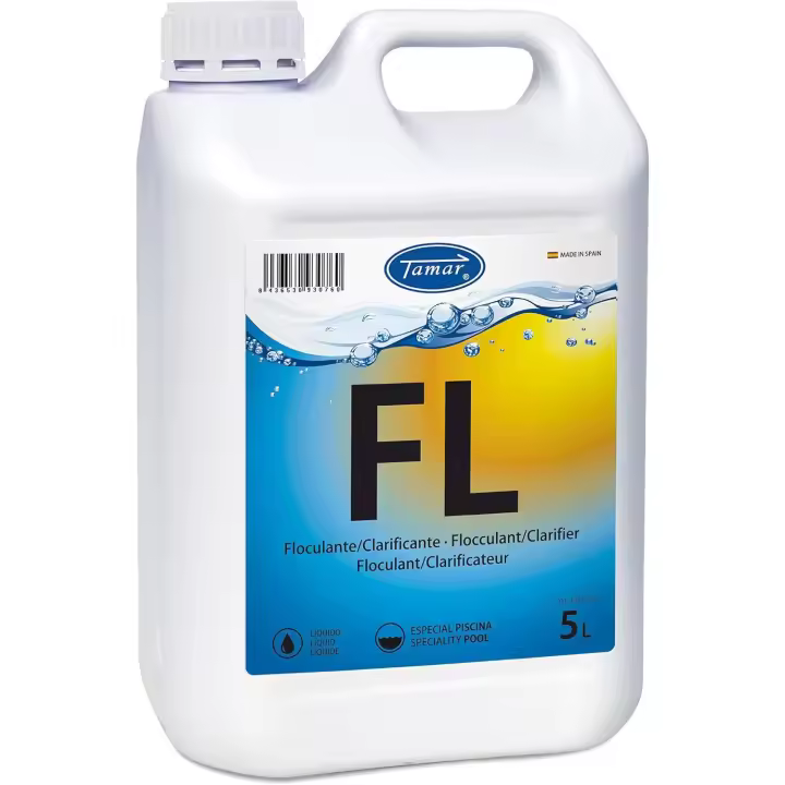 Tamar Floculante Líquido para Piscinas - Clarificante - Clarificador Agua - Eliminador Turbidez - 5 Litros - 1