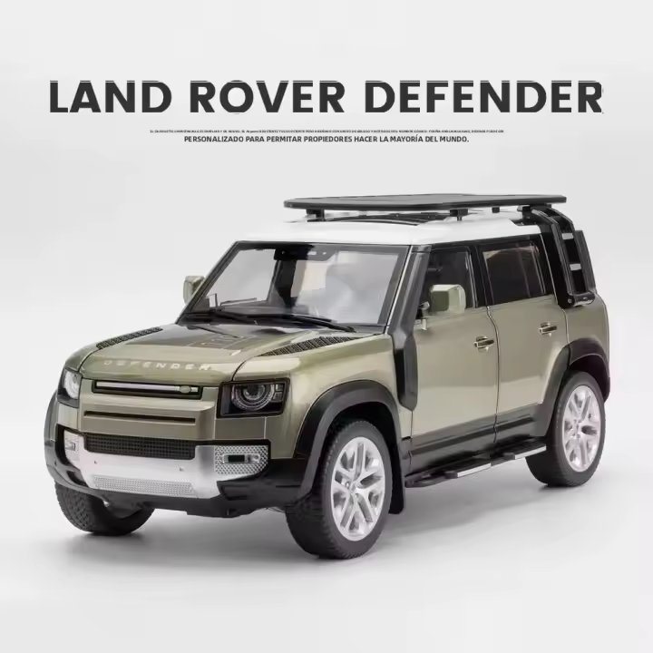 Land Rover Defender 1:18 SUV De Aleación Vehículo Off-Road a Escala Con Sonido Y Luz Regalo De Cumpleaños Para Niños Modelo De Coche Metálico Para Jóvenes Y Adultos - 1