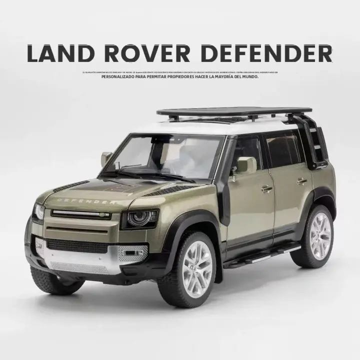 Land Rover Defender 1:18 SUV De Aleación Vehículo Off-Road a Escala Con Sonido Y Luz Regalo De Cumpleaños Para Niños Modelo De Coche Metálico Para Jóvenes Y Adultos - 1