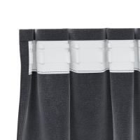 Cortinas Opacas vidaXL con cinta superior 2 pcs Gris Oscuro Terciopelo - details 4