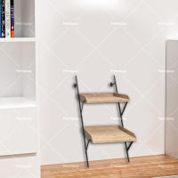 Estante de madera maciza de dos capas, adecuado para sala de estar, dormitorio y cocina, 50x30x78cm - details 3