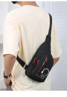Bolsa De Pecho Para Hombres De Gran Capacidad Unisex Para Deportes Al Aire Libre Y Ocio Estilo Crossbody Monedero De Nylon - details 17