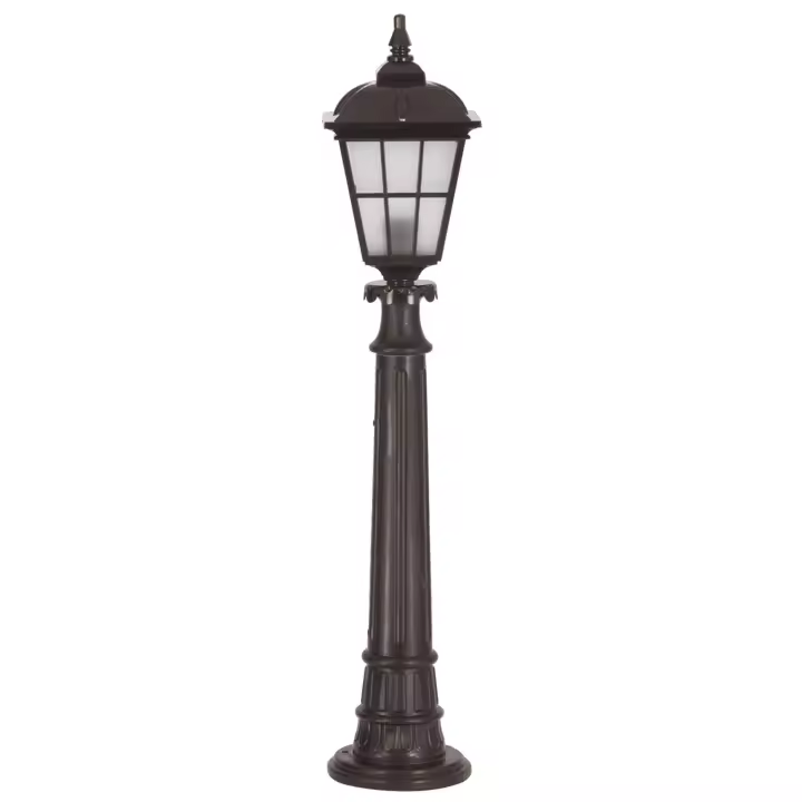 Lámpara de pie para exterior WELLHOME - Negro, 20x20x100 - 1