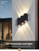 Lámpara De Pared LED De Aluminio IP66 Impermeable Para Exterior 4W 6W 8W 12W Iluminación Para Jardín Dormitorio Sala De Estar Escaleras - details 0
