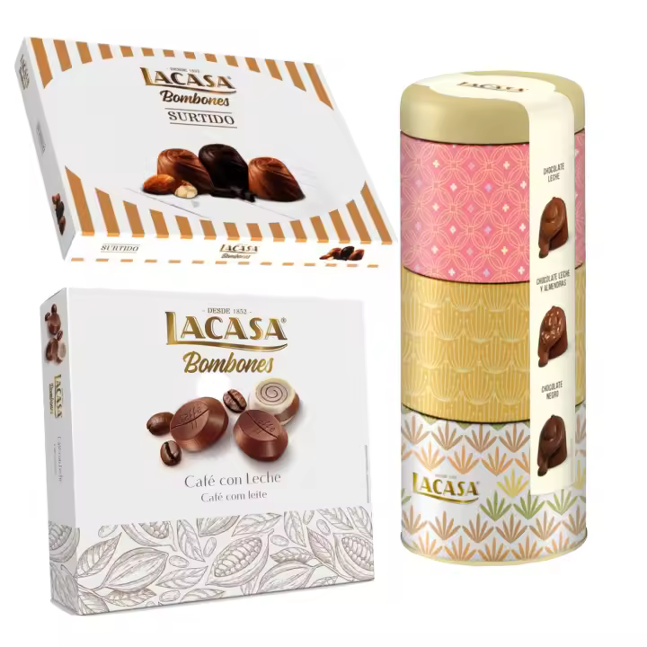 Pack Lacasa bombones surtido lata 180 G & bombones surtido 95 G & bombones café con leche 200 g - 1
