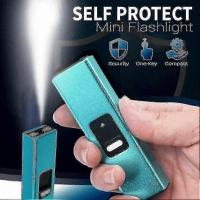 Multifunctional electric shock self-protection mini flashlight portable retractable flashlight - details 0