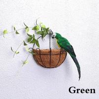 Decoración Creativa Y Artesanal De Papagayo Animal Para Jardín Miniatura Pajaro De Tela Con Plumas Para Adorno Del Césped Tamaño 25/35cm - details 6