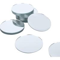 30Pcs Pequeñas Espejos Redondos De Vidrio Blanco 3x0.06 Pulgadas Para Proyectos De Artesanía Y Decoración De Viajes - details 0
