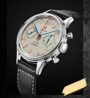 Reloj De Piloto Retro Para Hombre 1963 Reloj Automático 42mm Impermeable Cronógrafo De Cuarzo Vintage Con Correa De Nylon - details 8