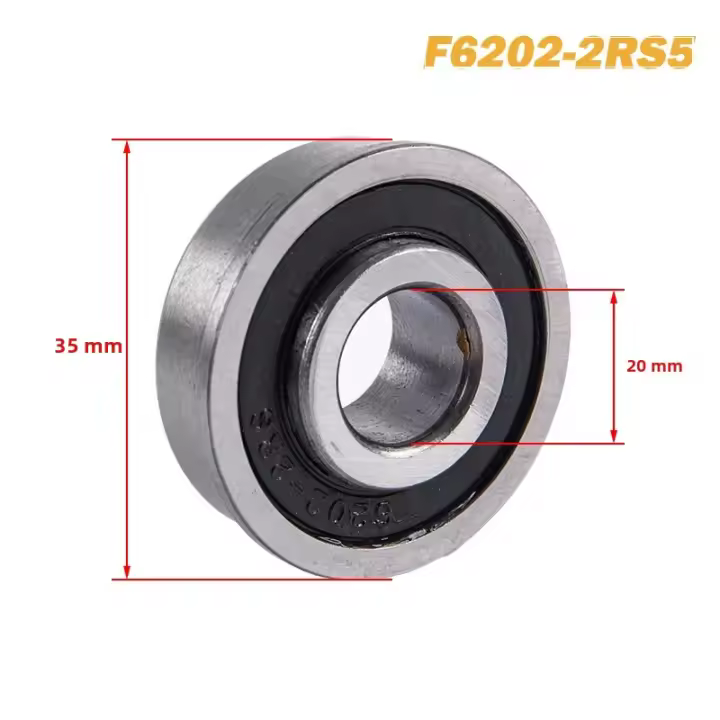 Rodamiento De Bola De Ranura Profunda F6202-2RS ABEC-1 Para Jardín Carro De Jardinería Con Sellado Envolvente - 1