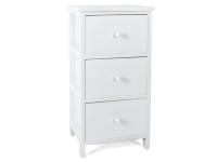 G Cajonera Blanca de Madera de Paulonia con 3 Cajones de 25x25x60 cm/30x24x60cm/28x37x57cm/25x25x51cm - Versátil y Práctica - details 1