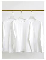 Camiseta Larga De Algodón Pesada 300g Para Hombres Y Mujeres Estilo Coreano Suéter Suelto Blanco Top Para Primavera Otoño - details 4