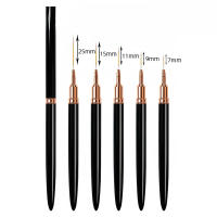 Set De 5 Pinceles Para Uñas Nail Art Liner Brush Pen Extensos Para Dibujar Y Estríper Profesional Herramientas De Manicura - details 1