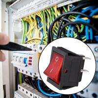 Red Light Illuminated 4 Pin Dpst On/off Snap In Rocker Switch 16a 20a 250v Ac - details 1