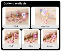 Juego De Reloj Y Joyería Para Niñas Con Patrón De Caballo Arcoíris Collar Aretes Anillo Pulsera Regalos Para Niñas Y Niños - details 35