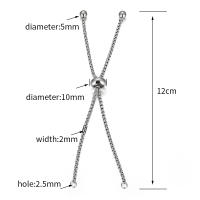 3pcs Cadena De Acero Inoxidable Con Deslizador Para Fabricación De Joyas DIY Herramienta De Metal Para Manualidades - details 1