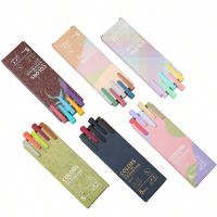 Set De 5 Bolígrafos Gel Kawaii 0.5mm Tinta De Color Suministros Escolares Para Escritura Oficina Material Plástico - details 0