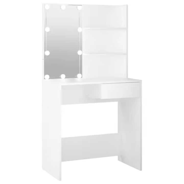 Juego de tocador Blanco brilliant 74,5x40x141 cm - 1