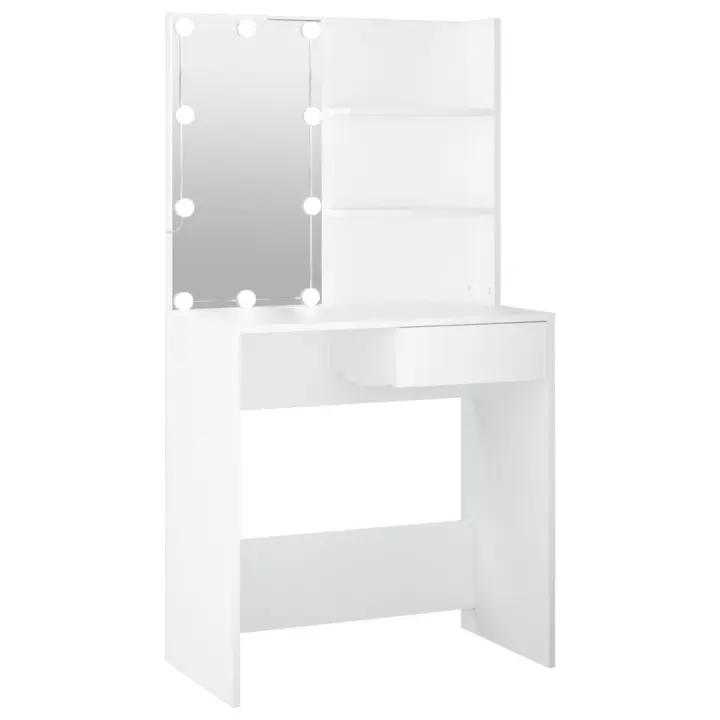 Tocador con LED blanco 74,5x40x141 cm - 1