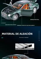 Modelo De Coche De Escala 1:24 Continental GT En Aleación Con Función Retroceso Y Luz Sonido Coche De Metal Para Colección Regalos Para Mayores De 14 Años - details 3