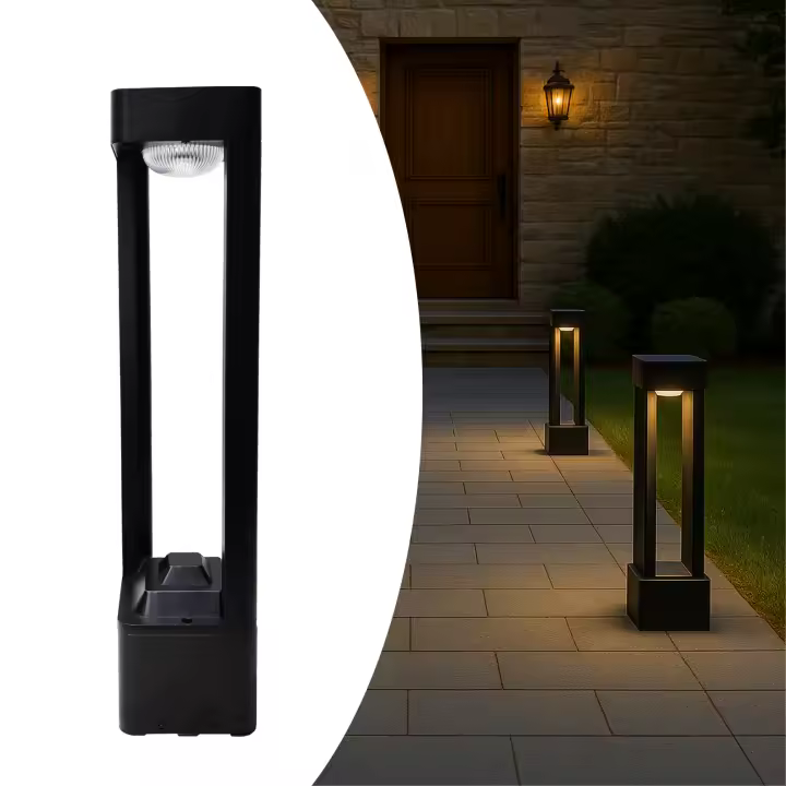 LED ATOMANT Balizas Solares Exterior Jardín 4W, Luces de Jardín Solares, CCT (Selector de Color Blanco Cálido, Neutro y Frío), IP67 Impermeable, Poste de Iluminación LED en Metal Resistente Color Antracita para Caminos, Senderos, Terrazas - 1
