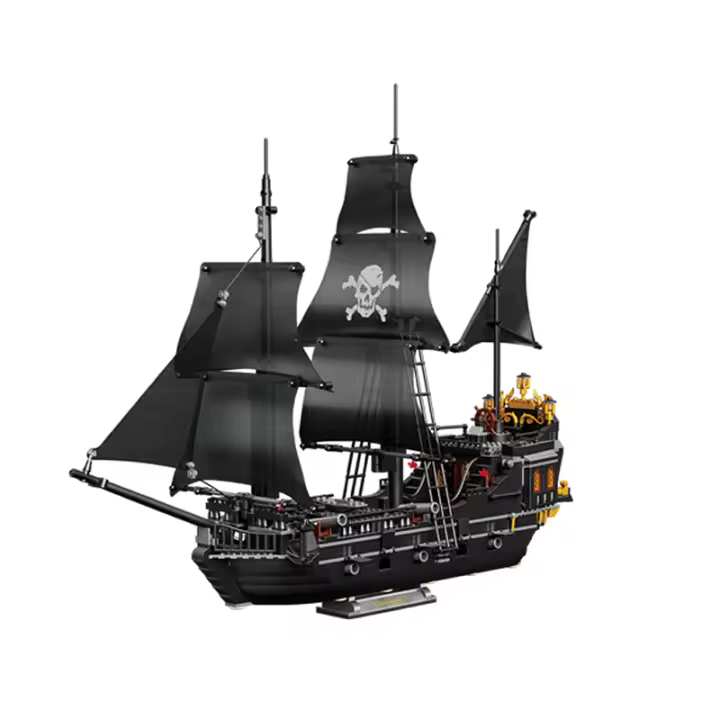 Bloques De Construcción Pirate Ship 1424PCS Con 5 Figuras MOC Bricks De Barco Regalo Para Niños Jóvenes Hombres Y Mujeres - 1