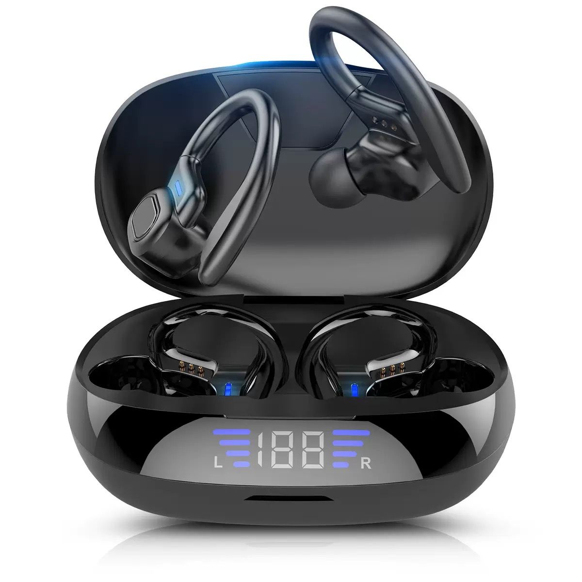  Auriculares Inalámbricos SP16 TWS Estéreo Deportivos Con Micrófono Resistente Al Agua Estilos Ear Hook Para Exterior Y Deportes