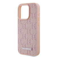 Funda TPU Karl-Lagerfeld Monogram Metal Logo MagSafe iPhone 15 Pro Max rosa Raíz Tecnophonía - details 3