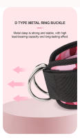 LOOGDEEL Apoyabrazos De Rodilla Con Cinturones Doble D-Ring Para Entrenamiento De Piernas Soporte De Tobillo Ajustable Con Colchón Para Abductores De Pie En Nylon Color Rosa/Azul/Negro/Morado Verde - details 6