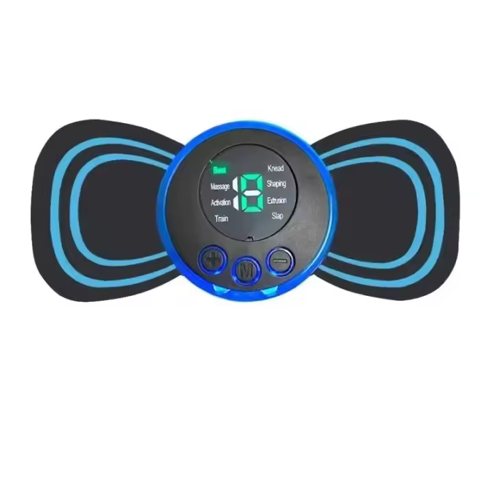 Masajeador Eléctrico EMS LCD Para Cervical Vertebra Y Hombros Relajación Muscular Parche De Masaje Con Pantalla Tens Regalo - 1