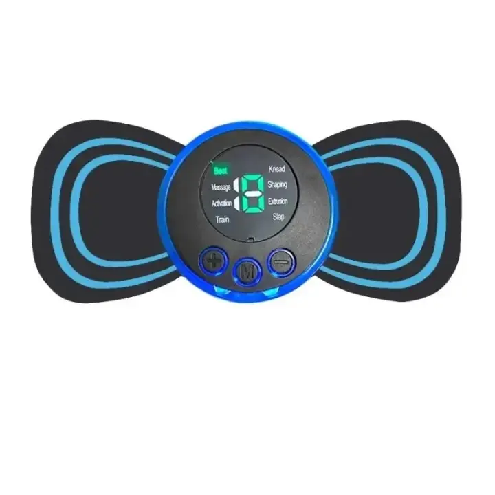 Masajeador Eléctrico EMS LCD Para Cervical Vertebra Y Hombros Relajación Muscular Parche De Masaje Con Pantalla Tens Regalo - 1
